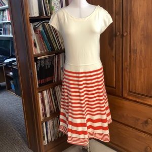 Boden Striped Short-sleeve Sweater Dress